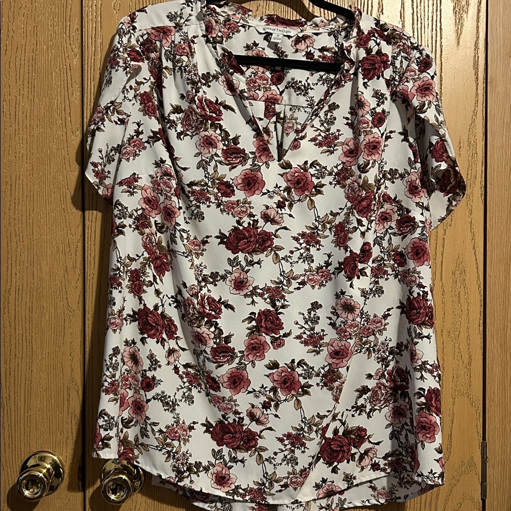 Floral V-Neck Blouse